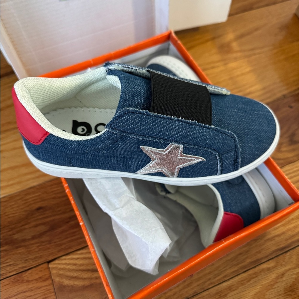 Denim Kids Shoes with Star Design